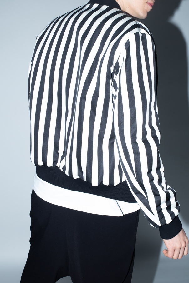 Black Reversible bomber jacket Balmain - Balmain open-front